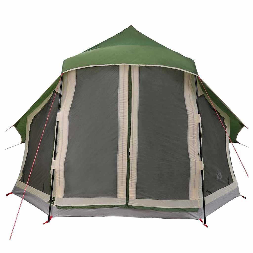 Tipi Zelt mit Dach mit Speicher Grün 404 x 370 x 270 cm Taft