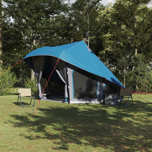 Familien-Tipi-Zelt mit Dach Blau und Grau 508 x 470 x 300 cm