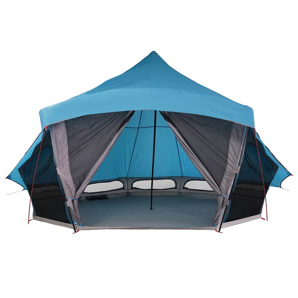 Familien-Tipi-Zelt mit Dach Blau und Grau 508 x 470 x 300 cm