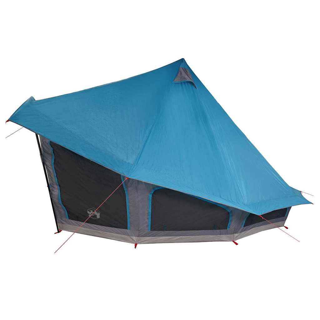 Familien-Tipi-Zelt mit Dach Blau und Grau 508 x 470 x 300 cm