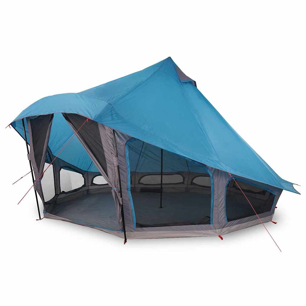 Familien-Tipi-Zelt mit Dach Blau und Grau 508 x 470 x 300 cm