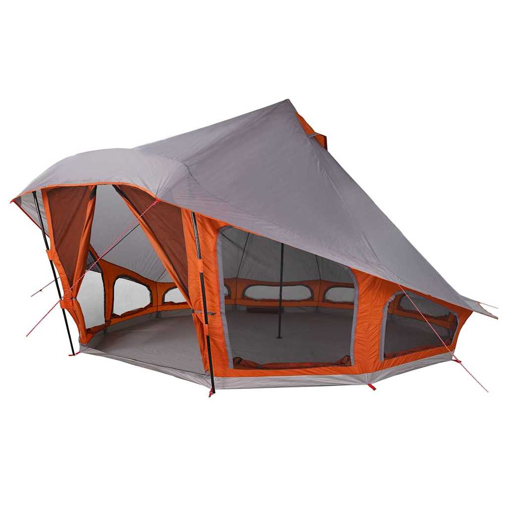 Tipi Zelt mit Dach Grau und Orange 508 x 470 x 300 cm Taft