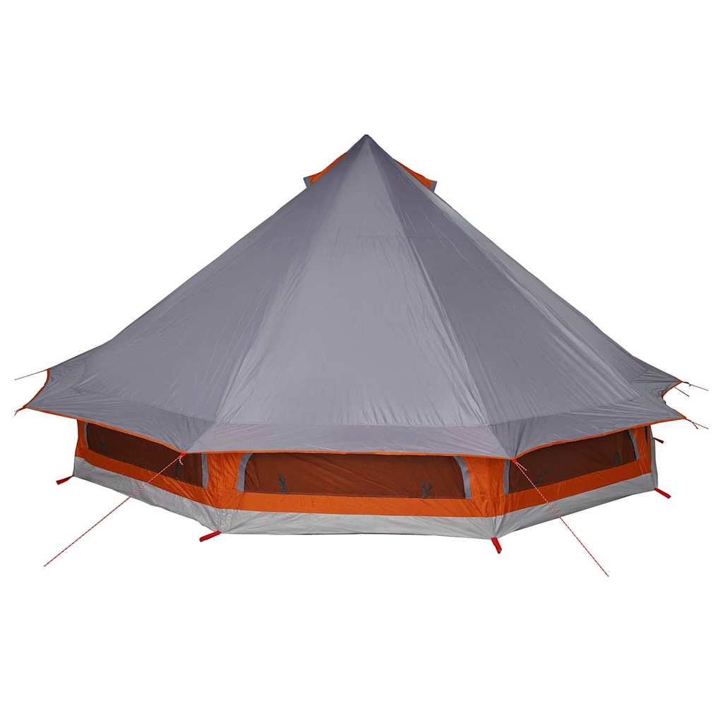 Familien-Tipi-Zelt mit Dach Grau und Orange 508 x 470 x 300 cm