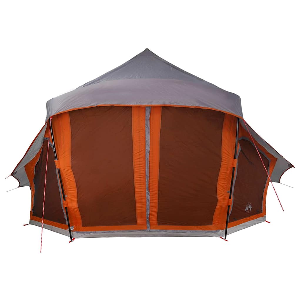 Tipi Zelt mit Dach Grau und Orange 508 x 470 x 300 cm Taft