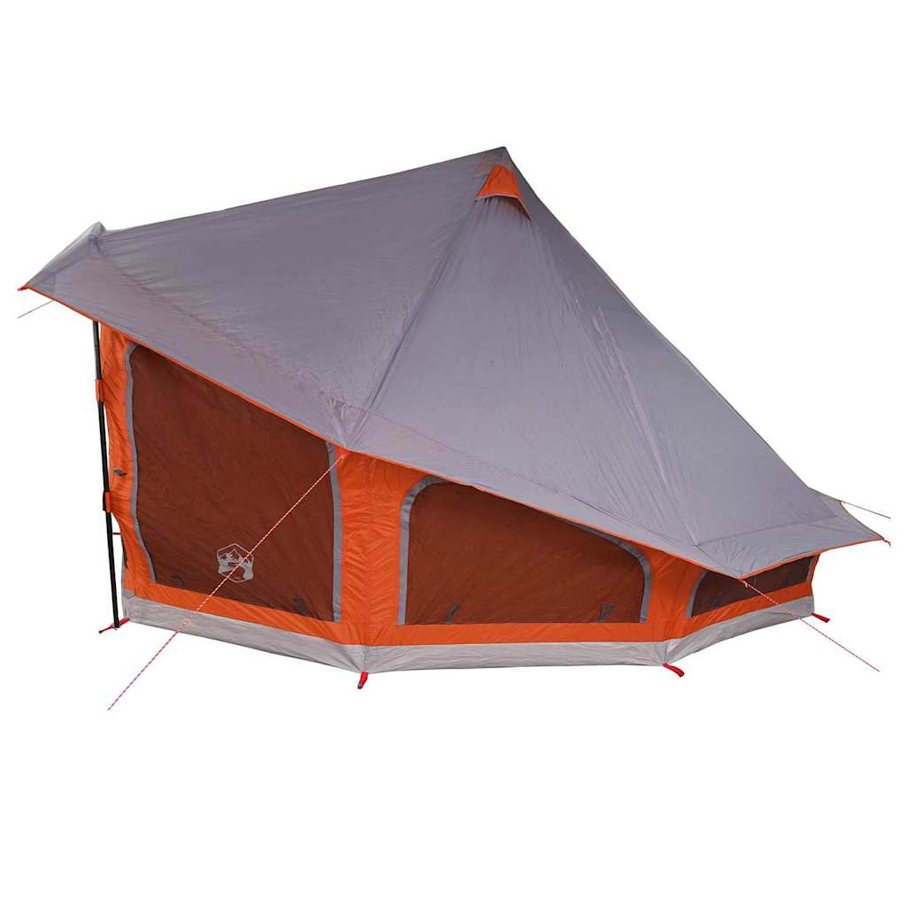 Familien-Tipi-Zelt mit Dach Grau und Orange 508 x 470 x 300 cm