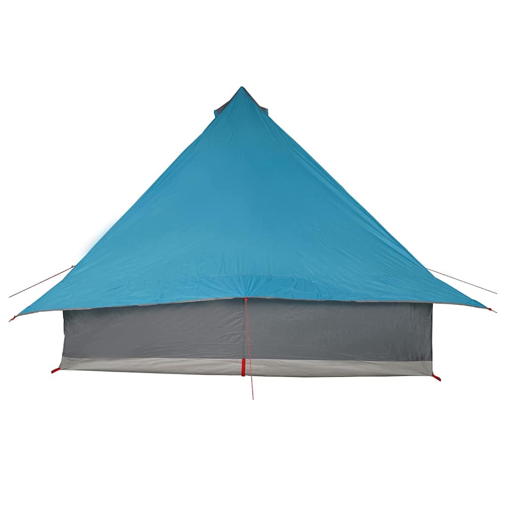 Familien-Tipi-Zelt mit Dach Blau und Grau 358 x 296 x 258 cm