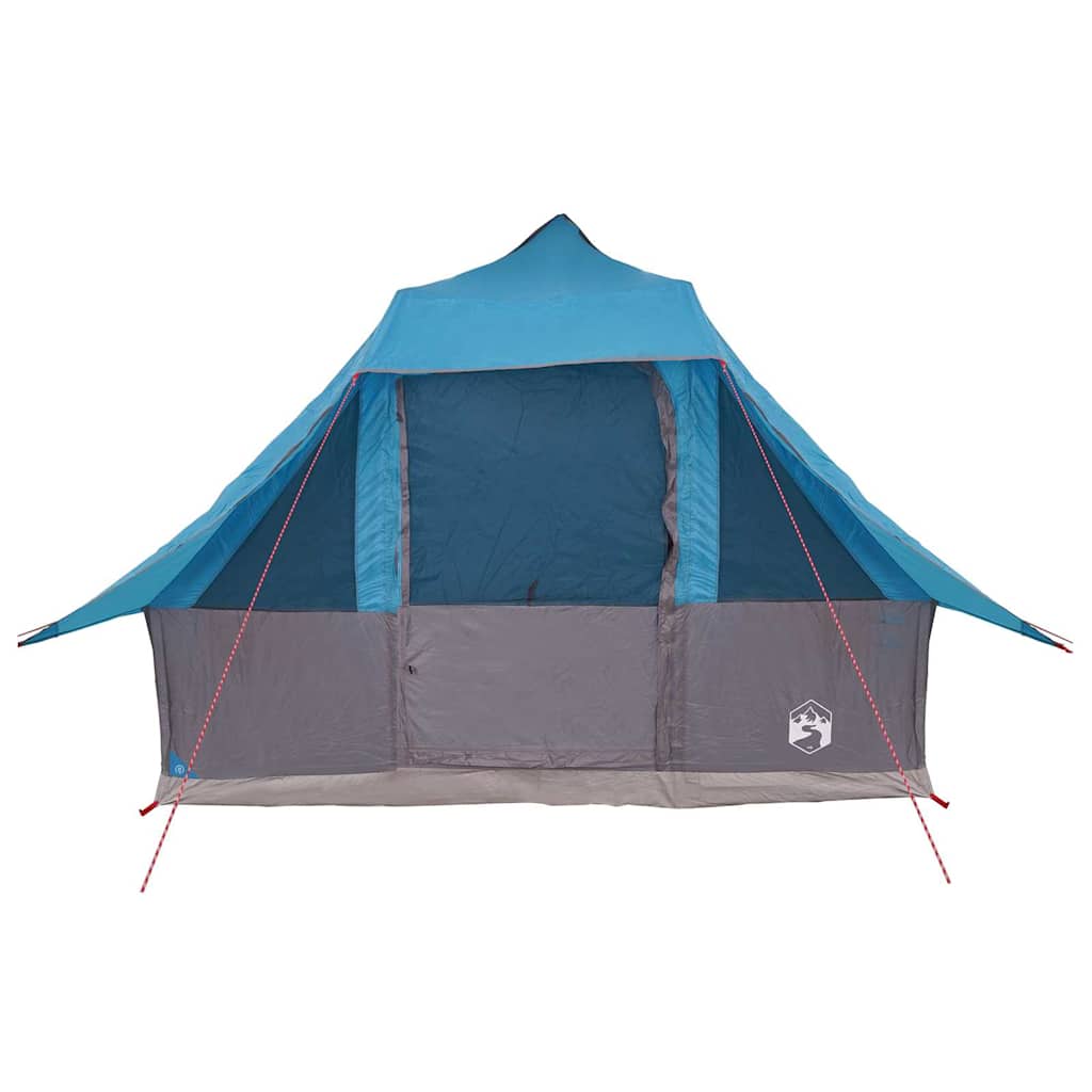 Tipi Zelt mit Dach mit Speicher Blau 358 x 296 x 258 cm Taft