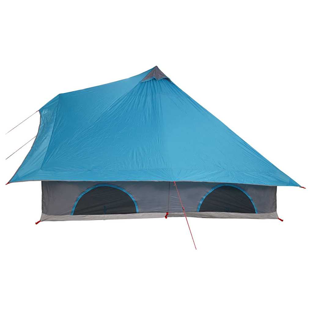 Familien-Tipi-Zelt mit Dach Blau und Grau 358 x 296 x 258 cm