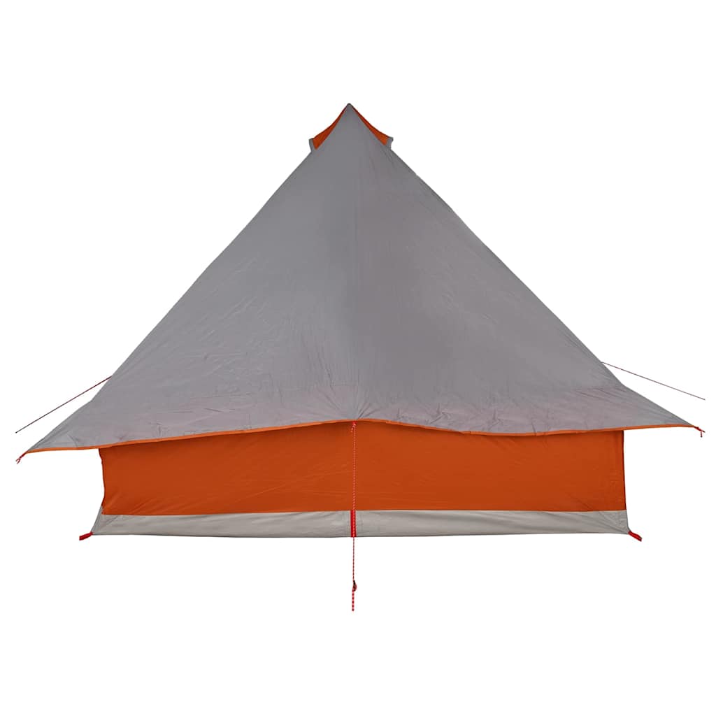 Familien-Tipi-Zelt mit Dach Grau und Orange 358 x 296 x 258 cm