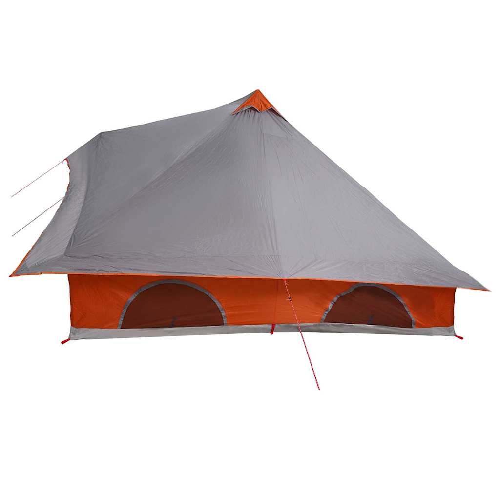 Familien-Tipi-Zelt mit Dach Grau und Orange 358 x 296 x 258 cm