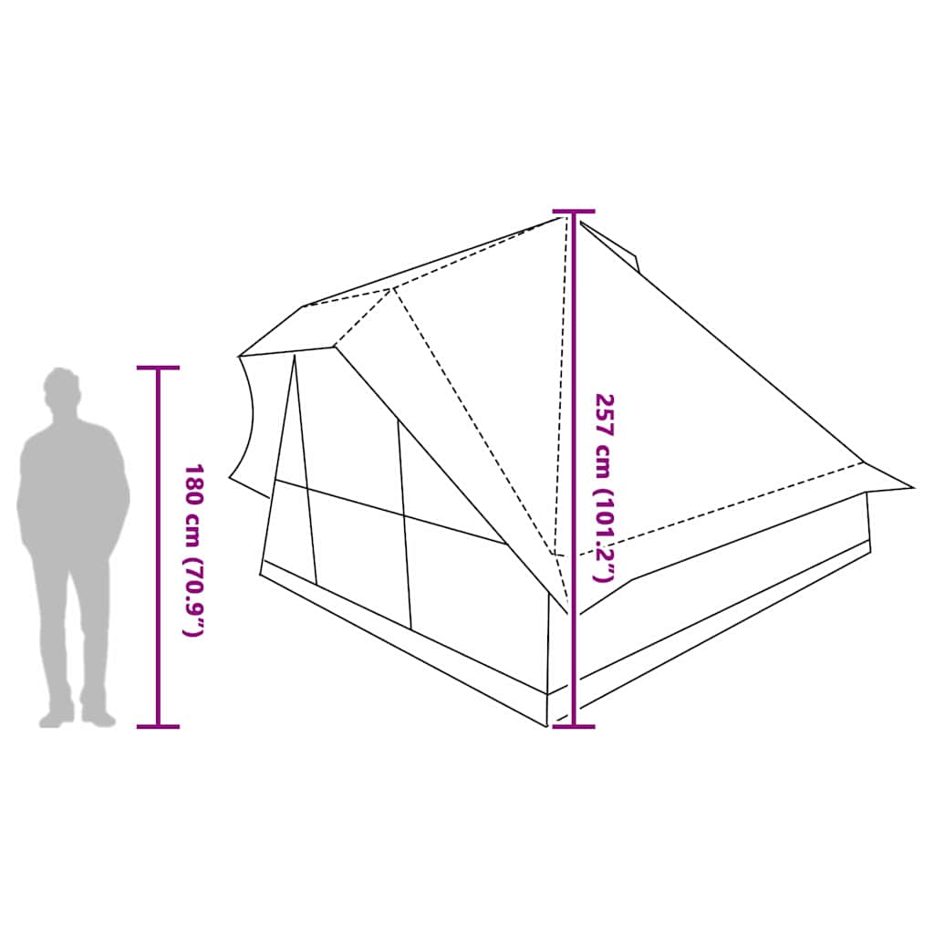 Tipi Zelt mit Dach mit Speicher Blau 364 x 281 x 257 cm Taft