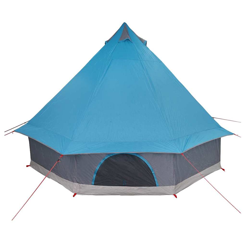 Familien-Tipi-Zelt mit Dach Blau und Grau 400 x 346 x 250 cm