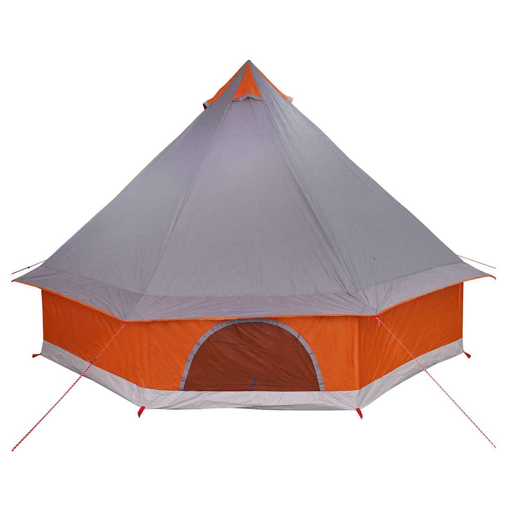 Familien-Tipi-Zelt mit Dach Grau und Orange 400 x 346 x 250 cm