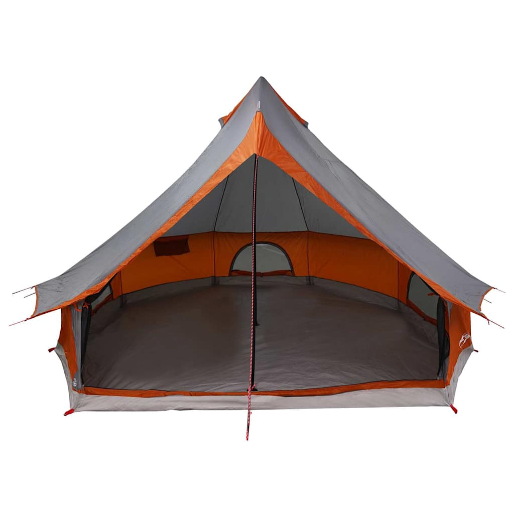 Familien-Tipi-Zelt mit Dach Grau und Orange 400 x 346 x 250 cm