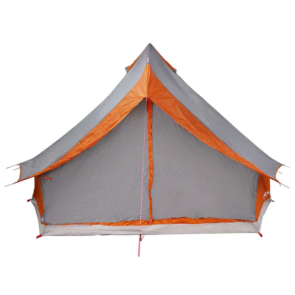 Familien-Tipi-Zelt mit Dach Grau und Orange 400 x 346 x 250 cm