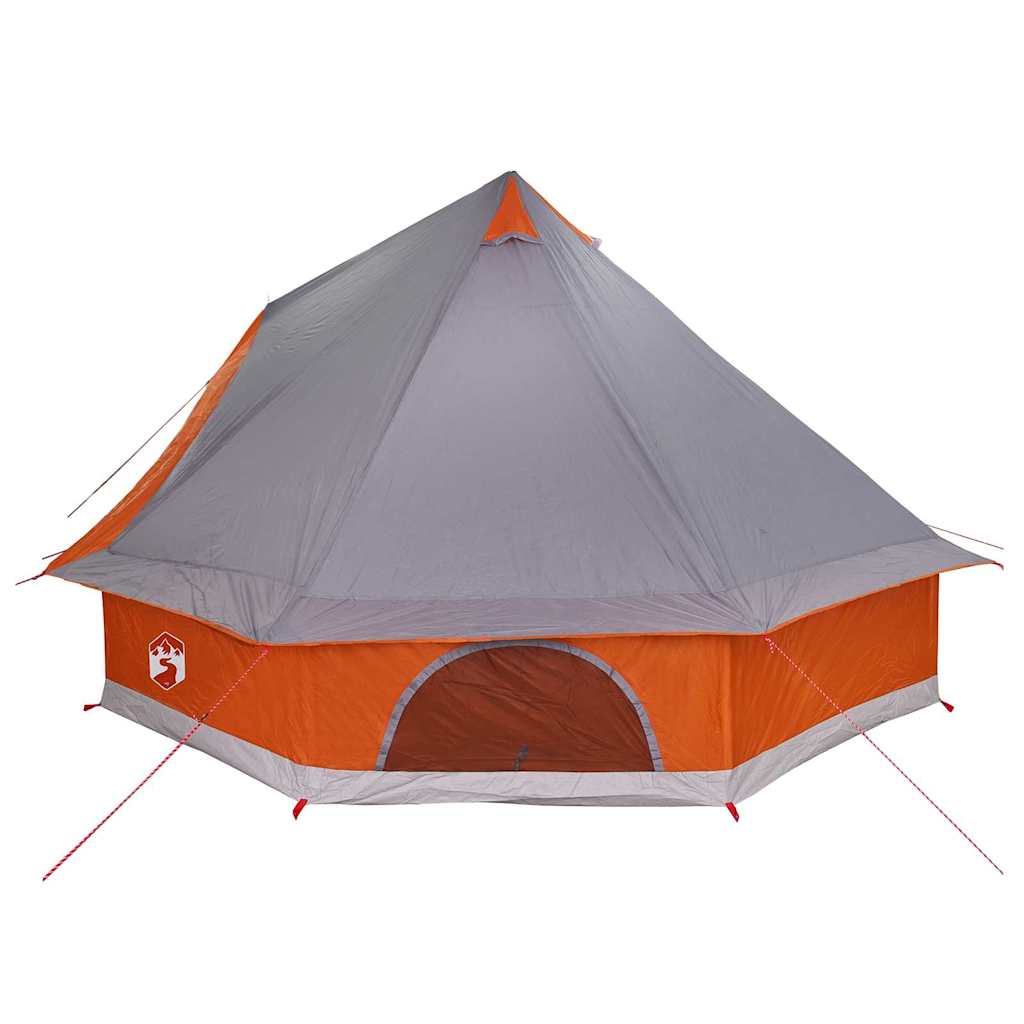 Familien-Tipi-Zelt mit Dach Grau und Orange 400 x 346 x 250 cm