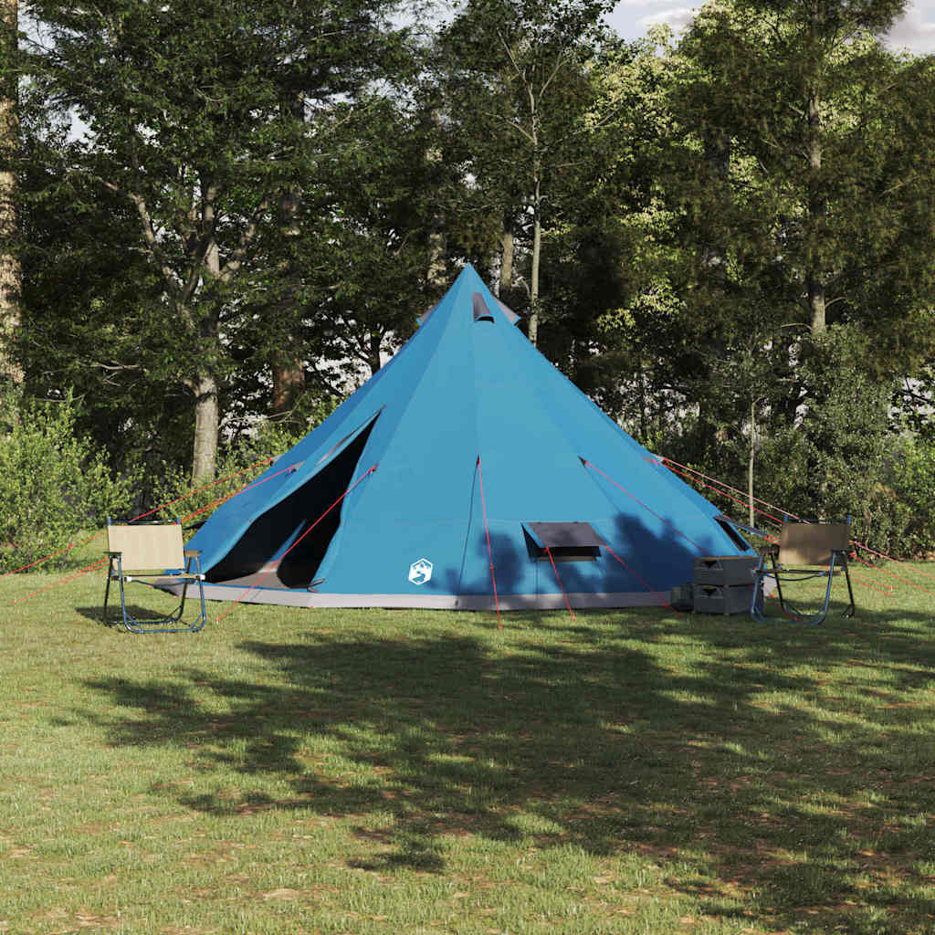 Familien-Tipi-Zelt mit Dach Blau und Grau 560 x 560 x 300 cm
