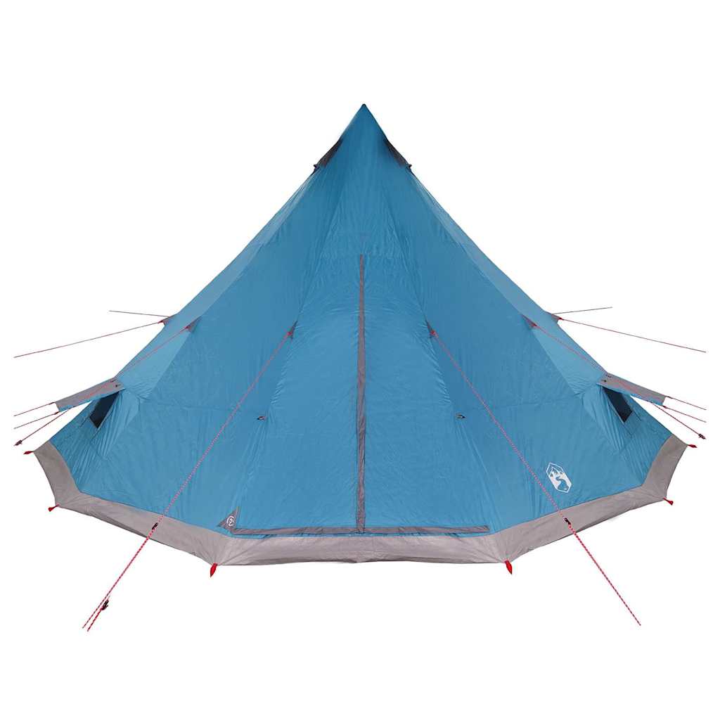 Familien-Tipi-Zelt mit Dach Blau und Grau 560 x 560 x 300 cm
