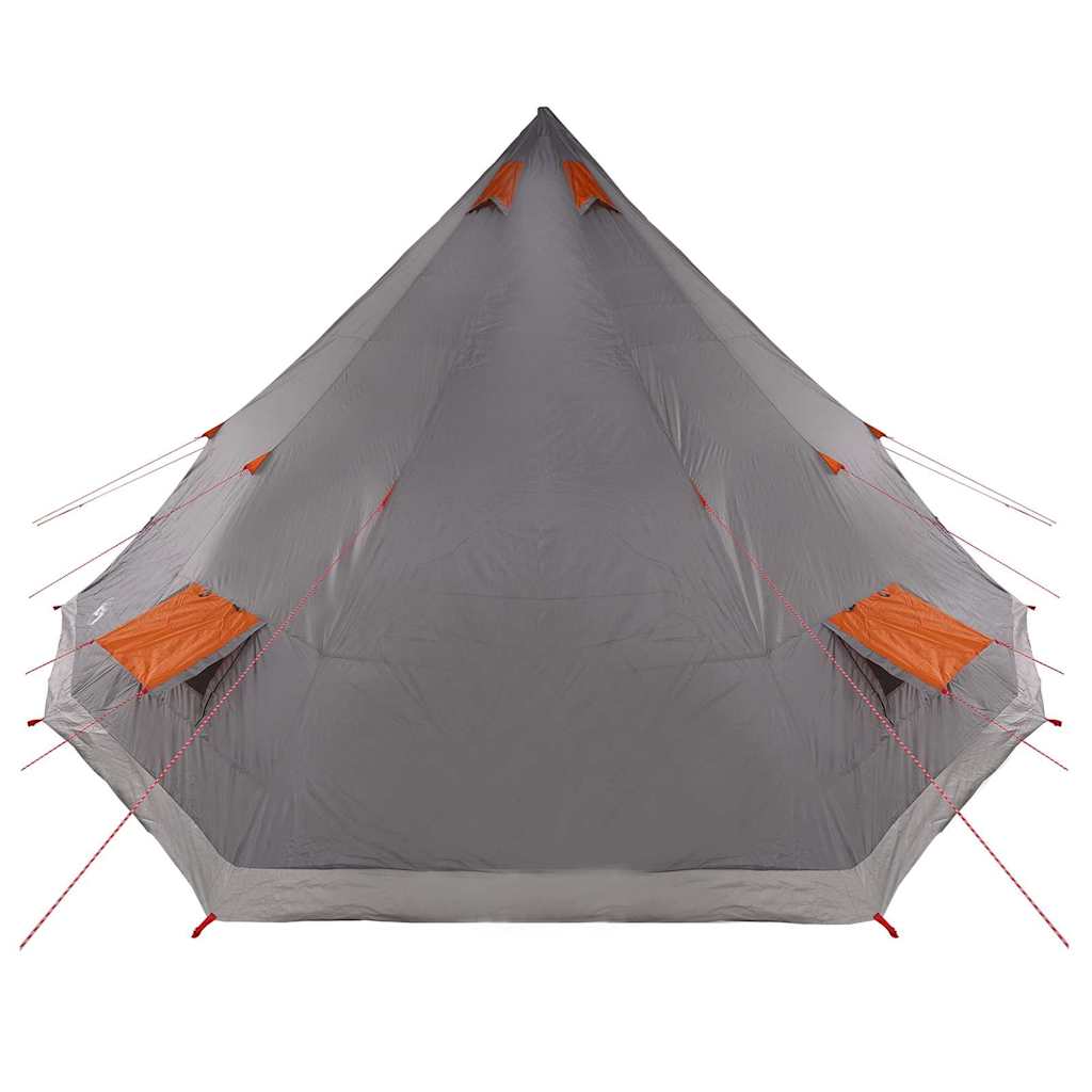 Familien-Tipi-Zelt mit Dach Grau und Orange 560 x 560 x 300 cm