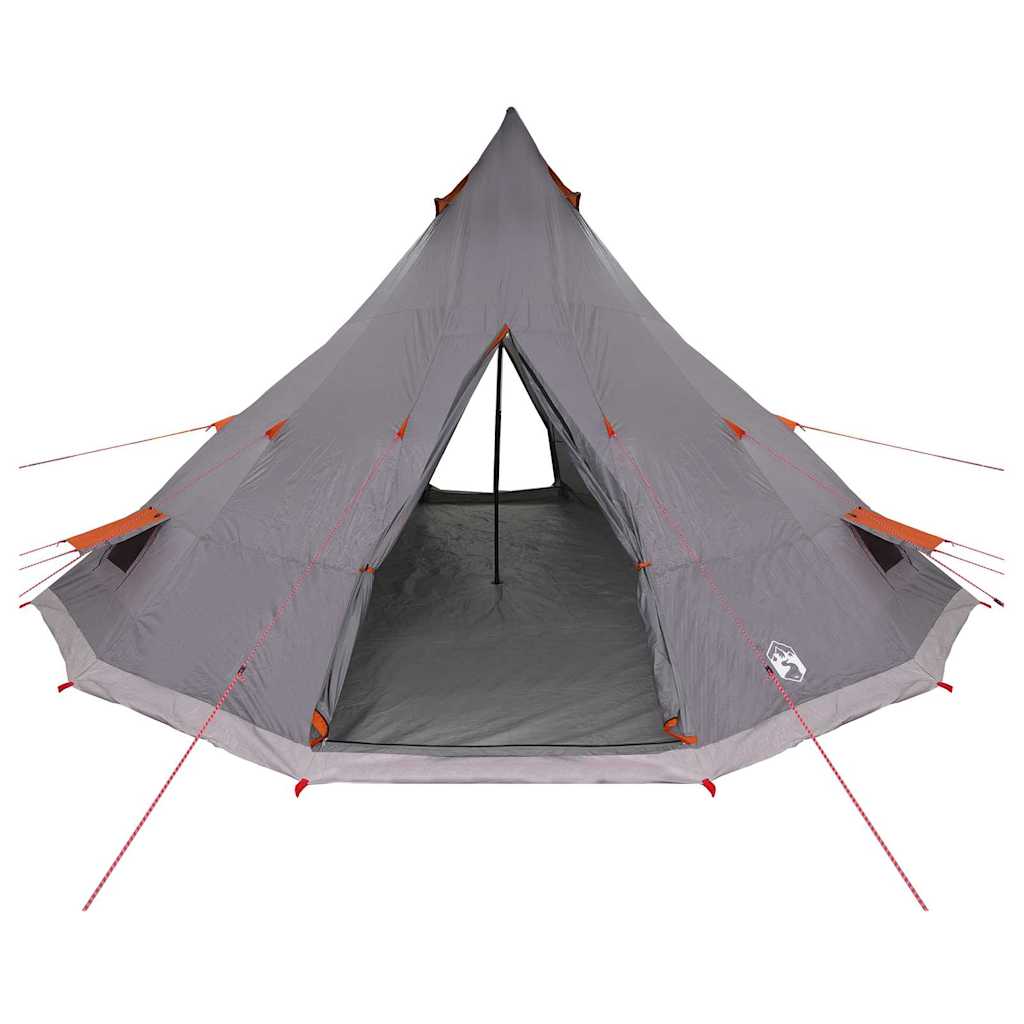 Familien-Tipi-Zelt mit Dach Grau und Orange 560 x 560 x 300 cm