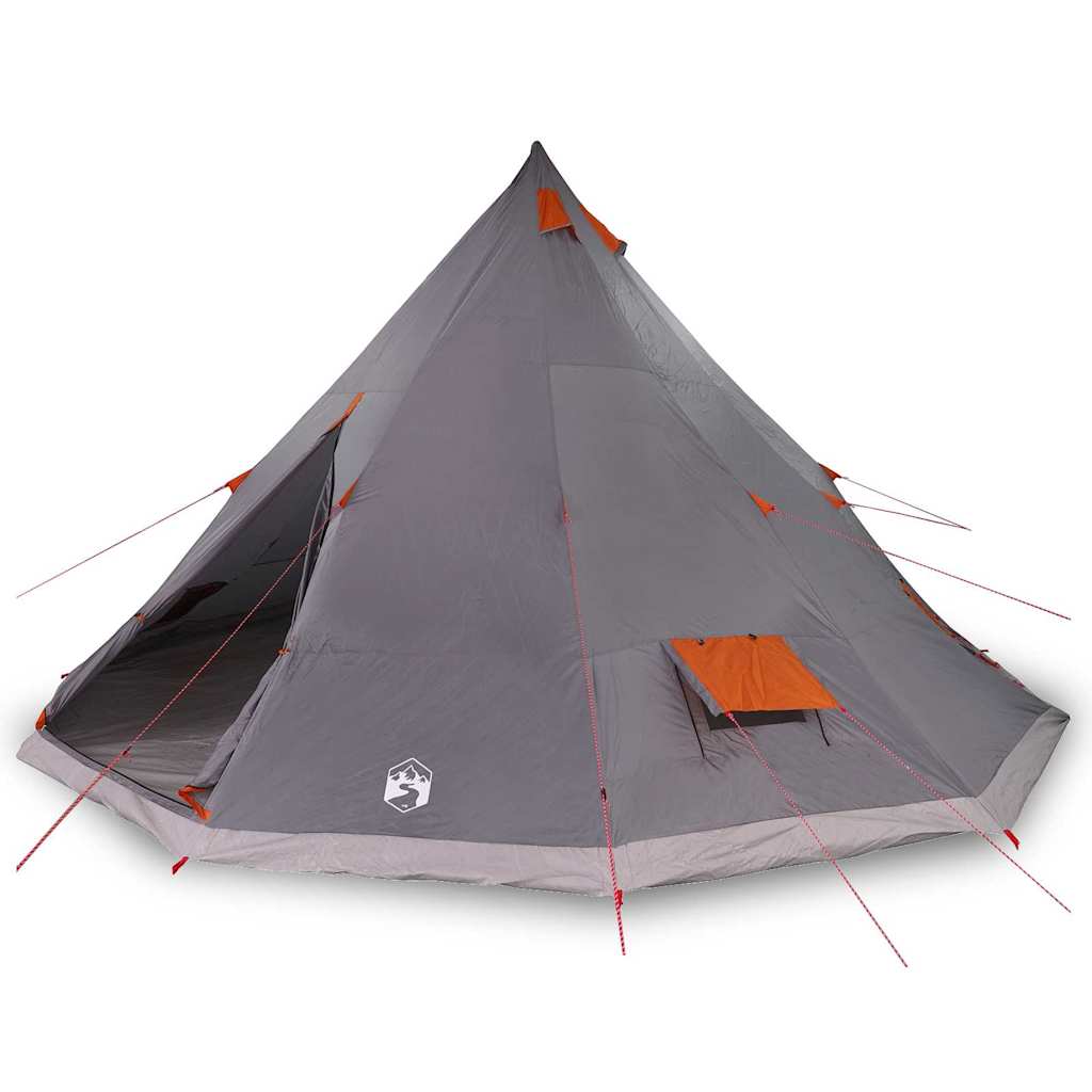 Familien-Tipi-Zelt mit Dach Grau und Orange 560 x 560 x 300 cm