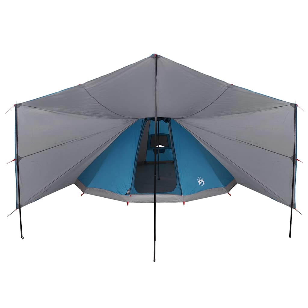 Familien-Tipi-Zelt mit Dach Blau und Grau 510 x 690 x 330 cm