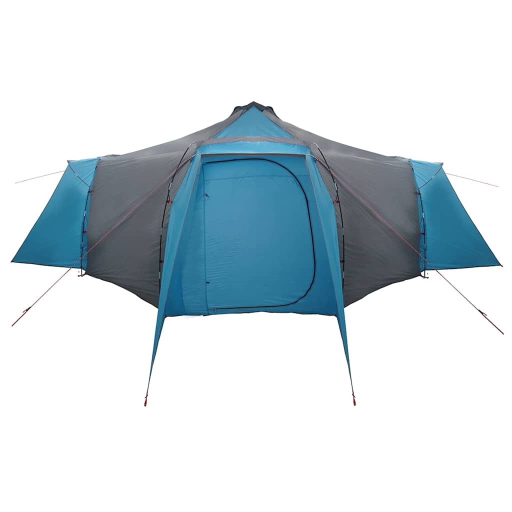 Tipi Zelt mit Dach Blau und Grau 492 x 492 x 275 cm Stoff