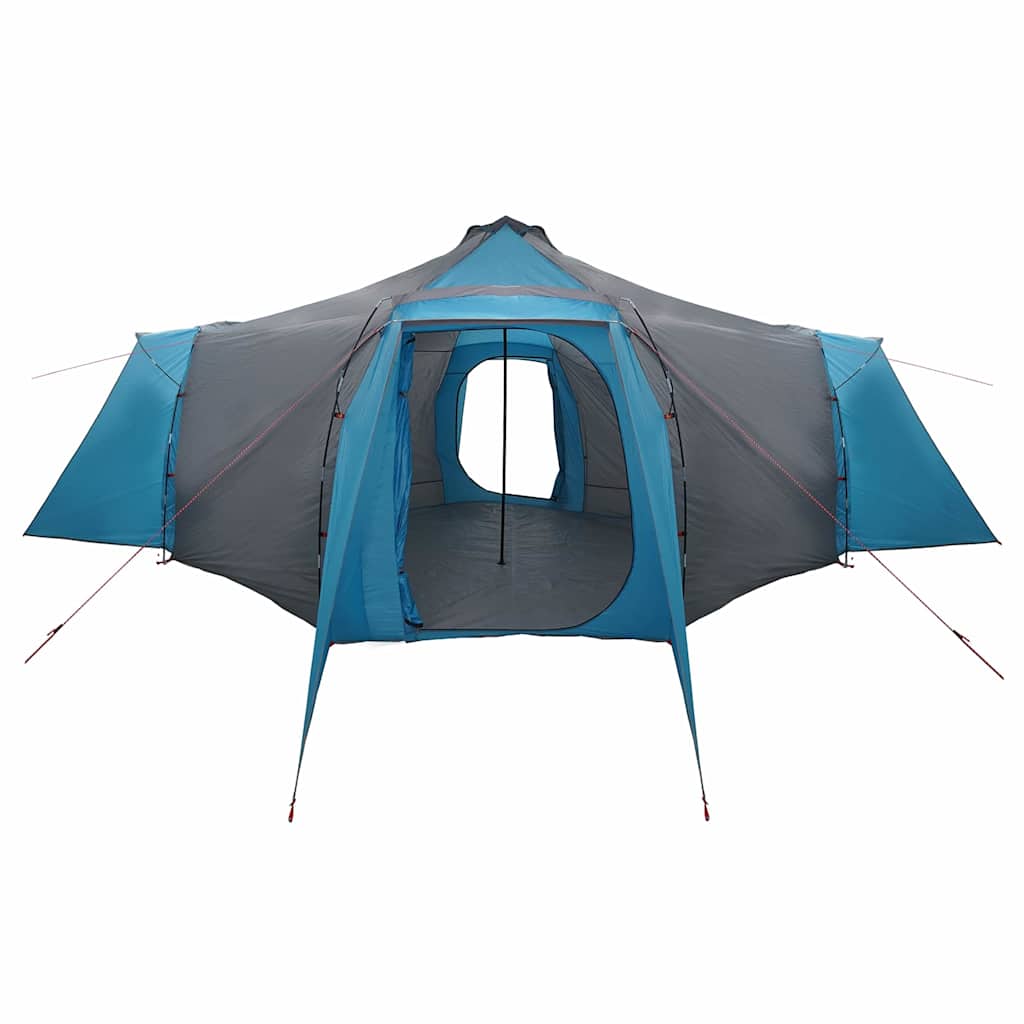 Tipi Zelt mit Dach Blau und Grau 492 x 492 x 275 cm Stoff