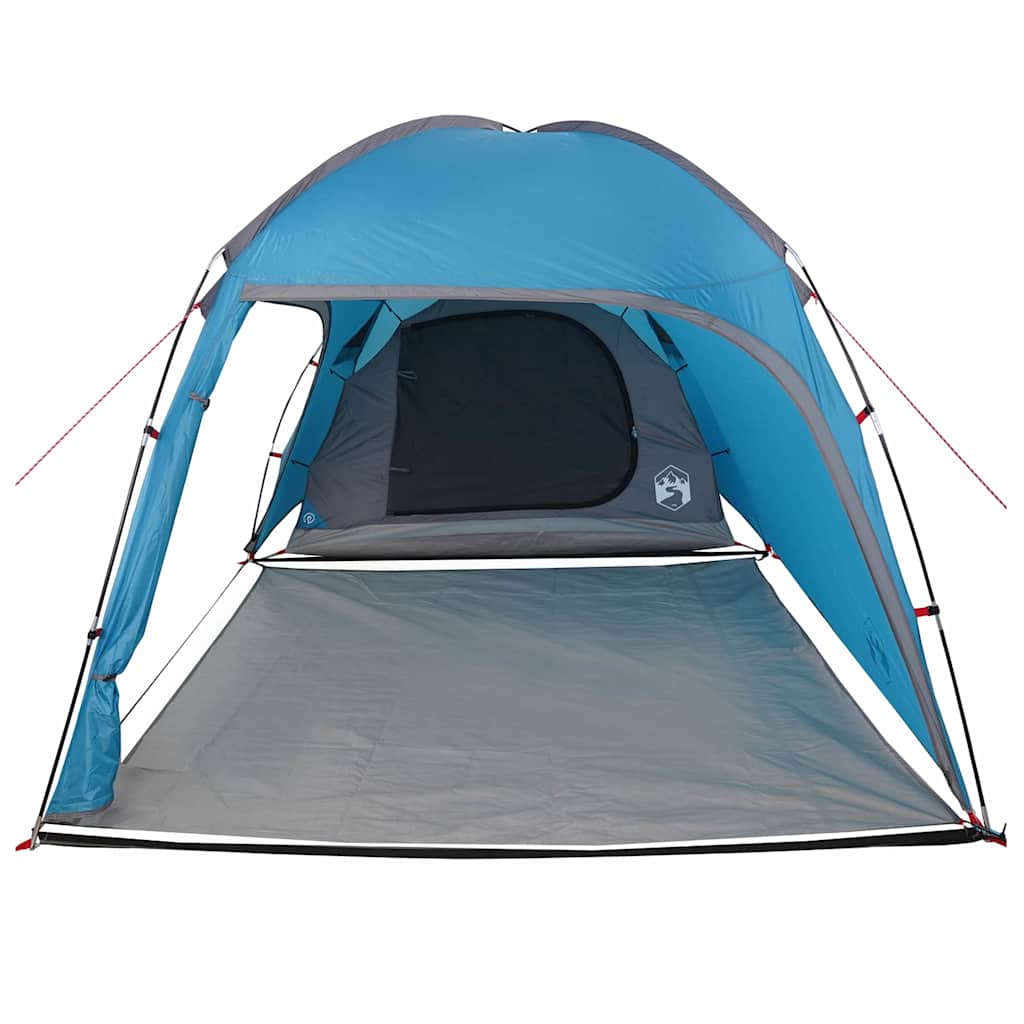 Zelt mit Dach Blau 370 x 230 x 185 cm Polyester und Fiberglas