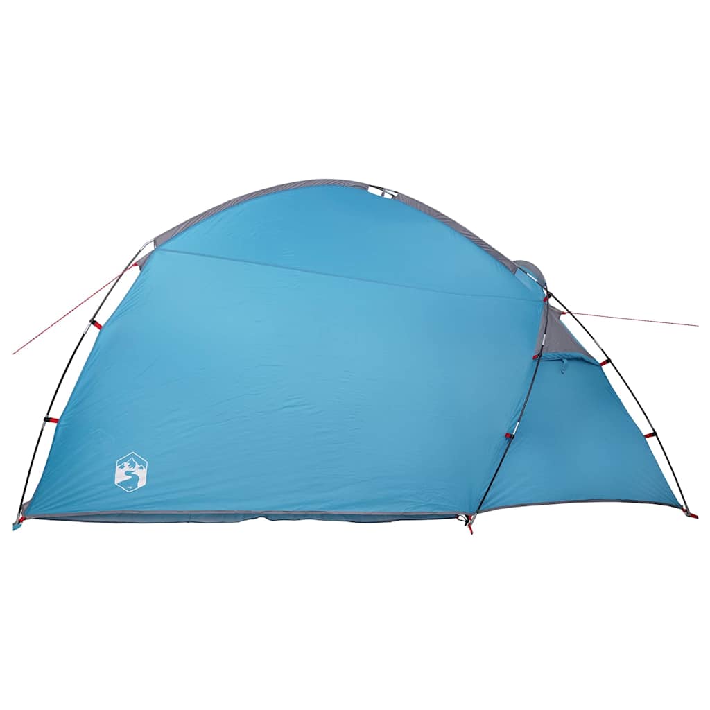 Zelt mit Dach Blau 370 x 230 x 185 cm Polyester und Fiberglas