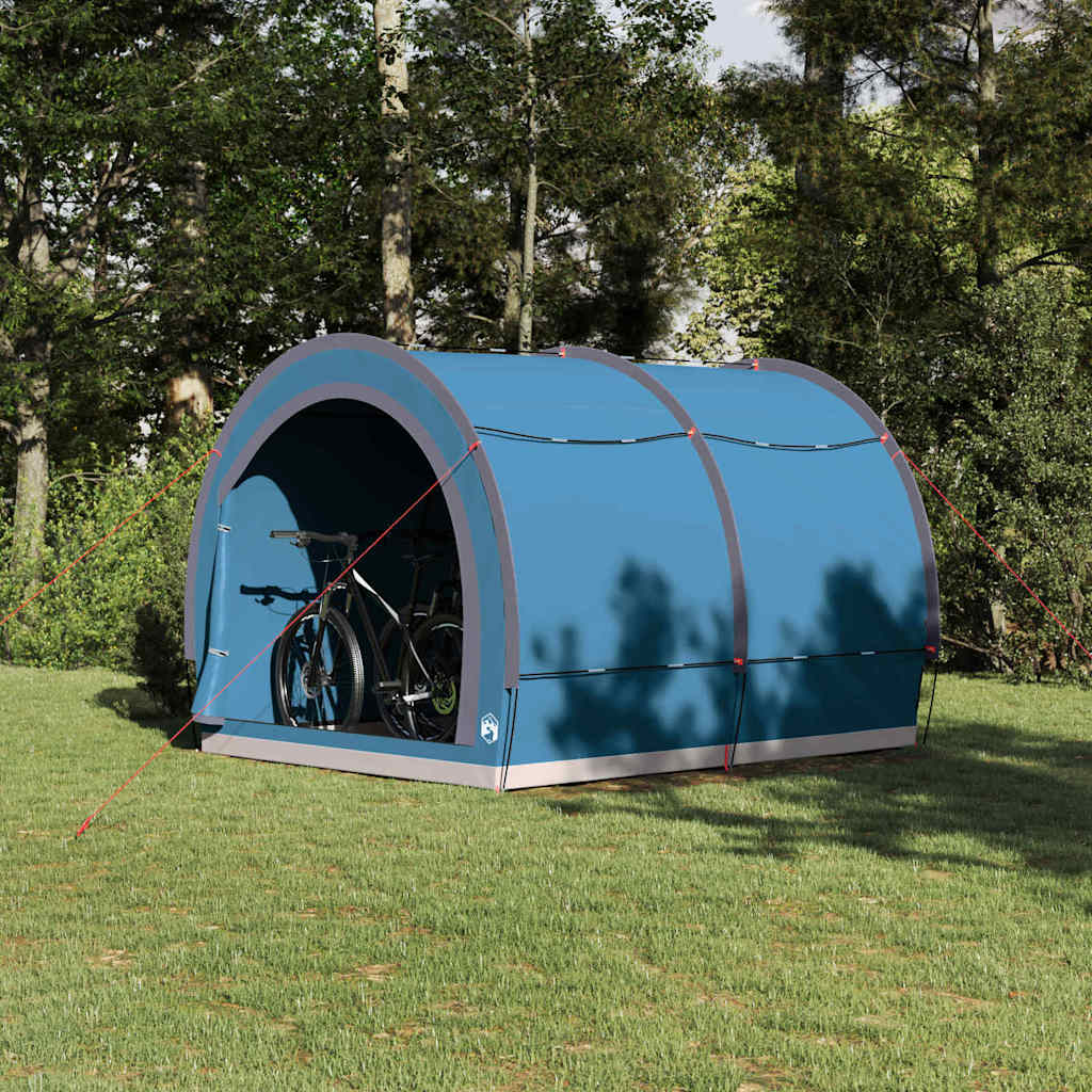 Fahrradgarage mit Dach Blau 256 x 222 x 182 cm Taft
