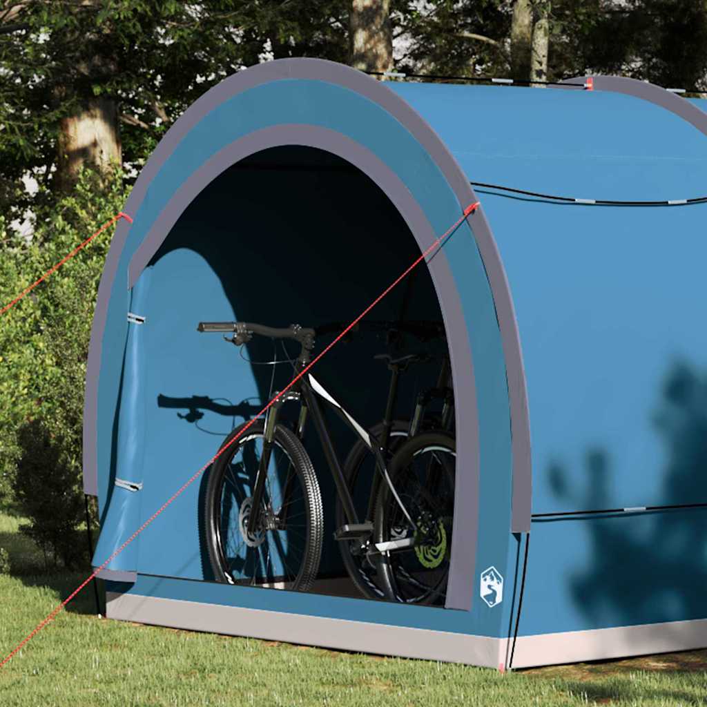 Fahrradgarage mit Dach Blau 256 x 222 x 182 cm Taft