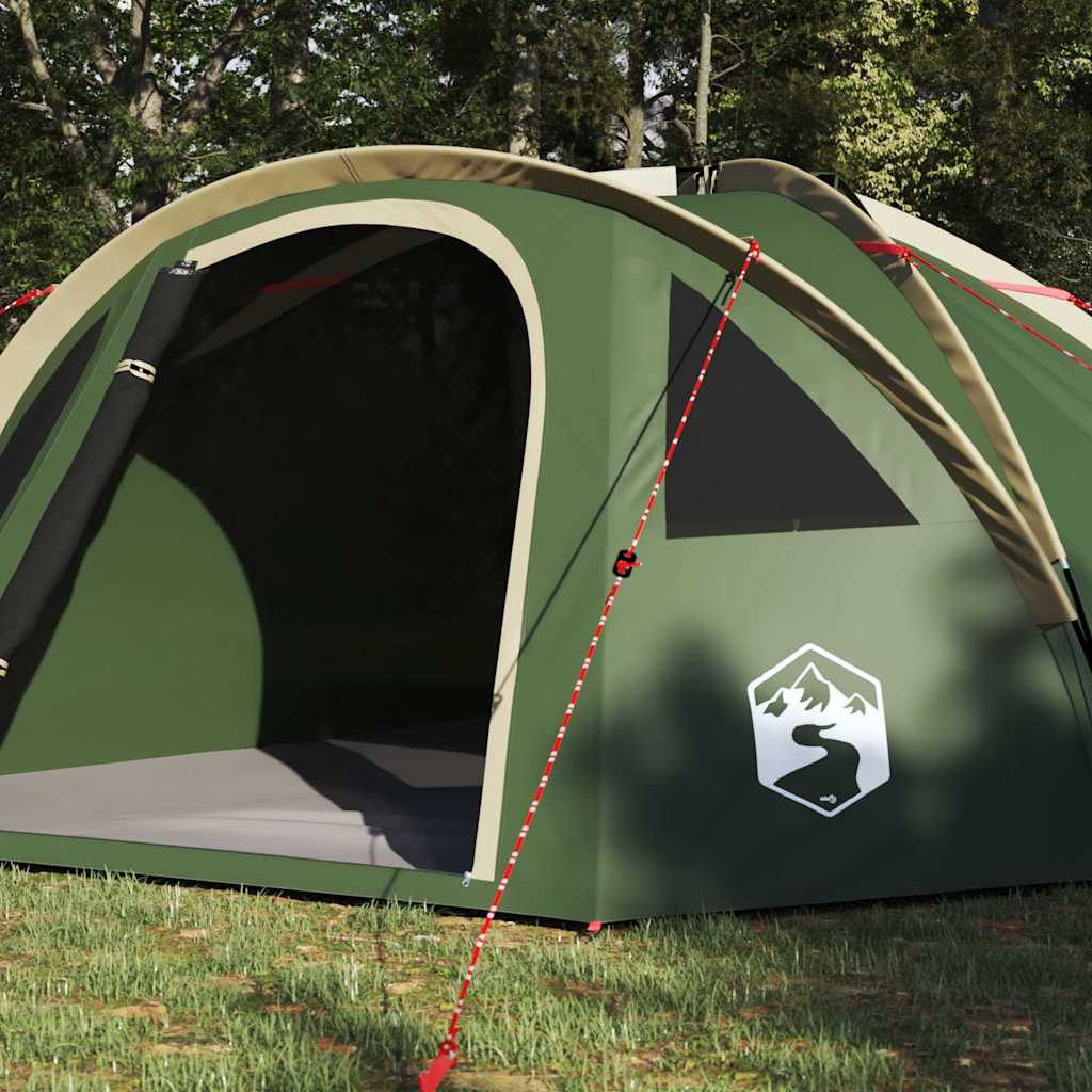 Campingzelt mit Dach Grün 308 x 268 x 130 cm Polyester