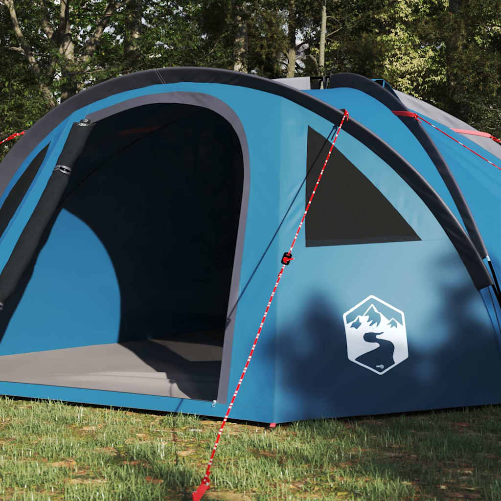 Kuppelzelt 4 Personen Blau Taft Wasserdicht