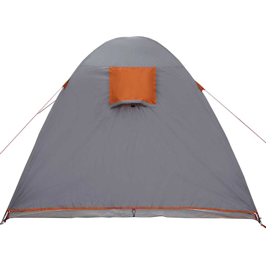 Kuppelzelt 6 Personen Grau und Orange