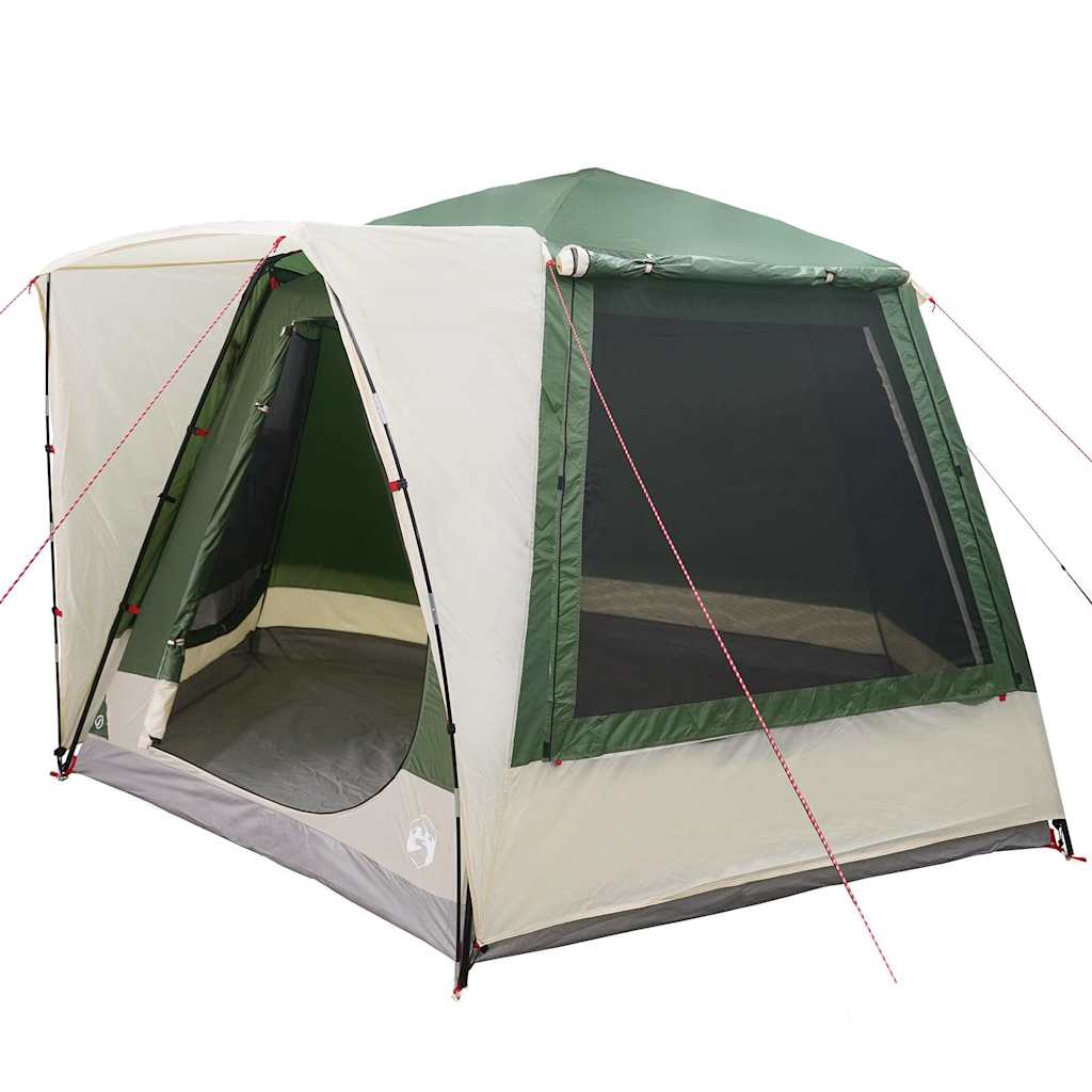 Campingzelt 8 Personen Grün Polyester Wasserdicht