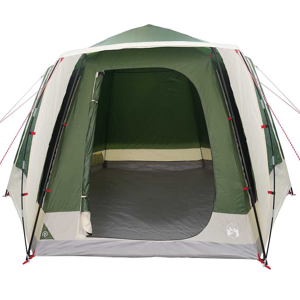 Campingzelt 8 Personen Grün Polyester Wasserdicht