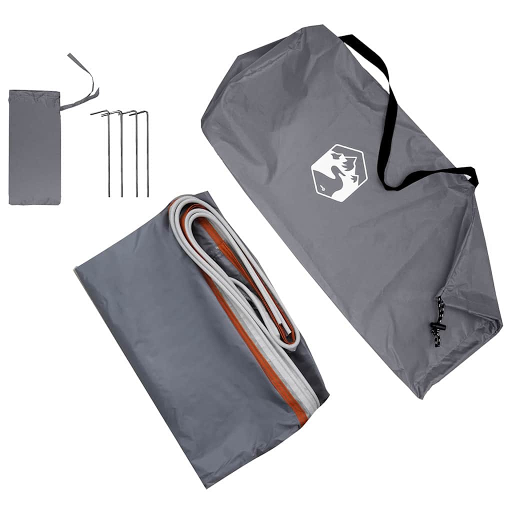 Wasserfeste Plane Personen 240 x 300 cm Grau und Orange