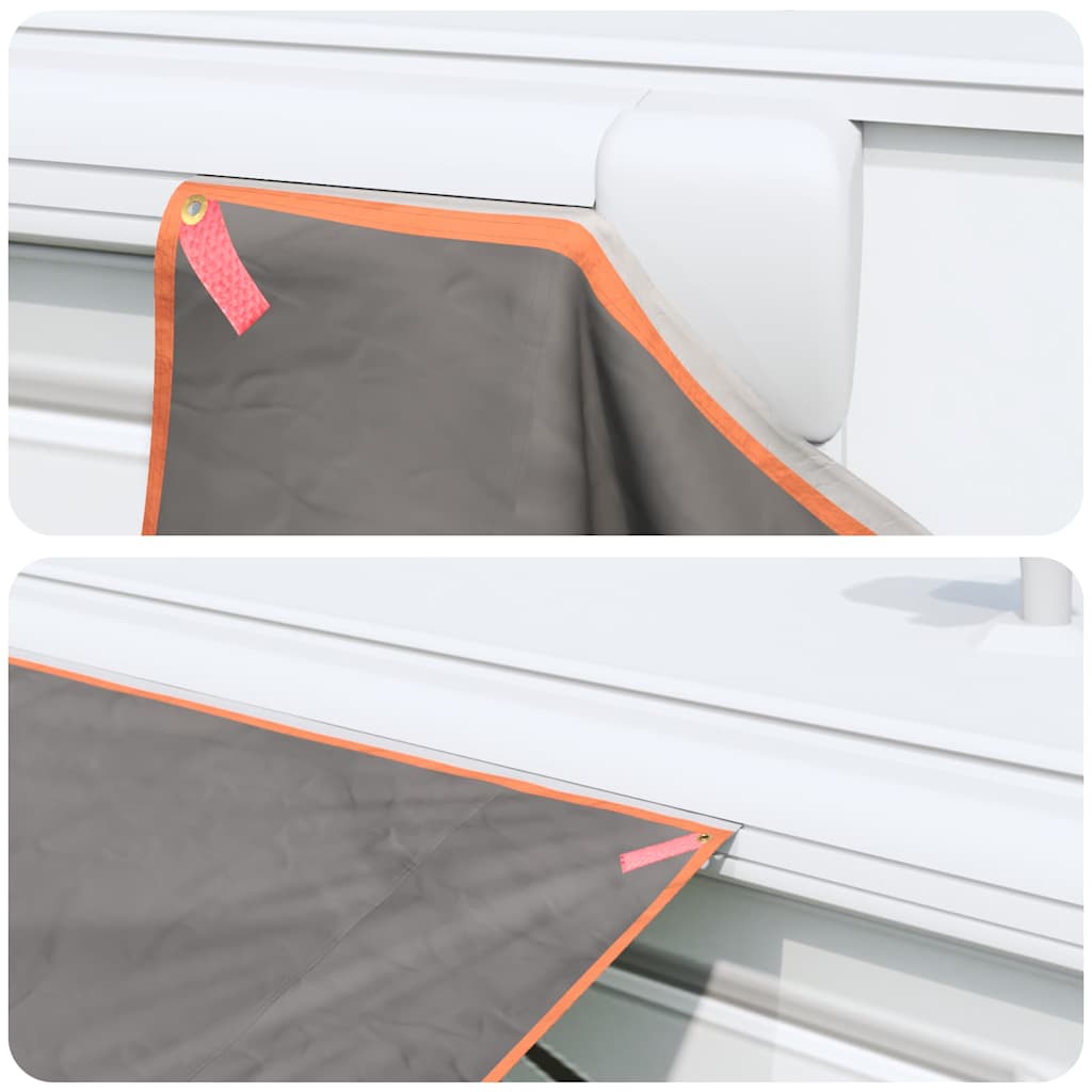 Wasserfeste Plane Personen 240 x 300 cm Grau und Orange