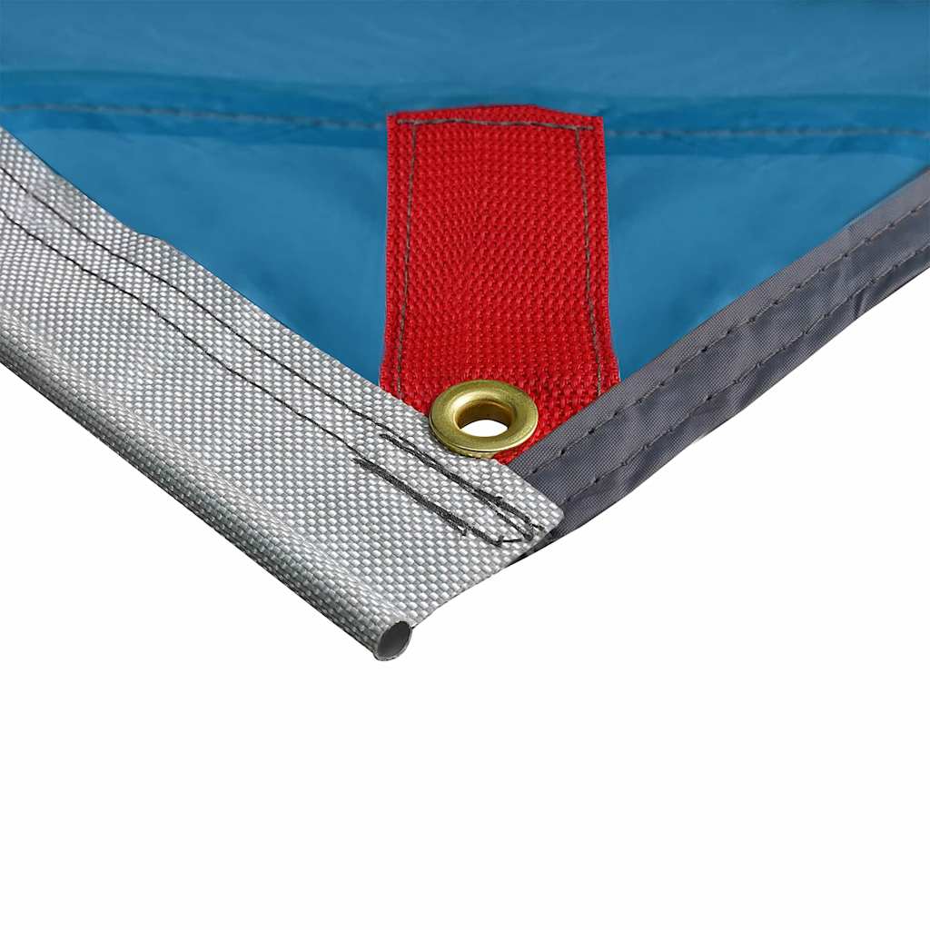 Wohnwagenmarkise Personen 240 x 460 cm Wasserdicht Blau Taft