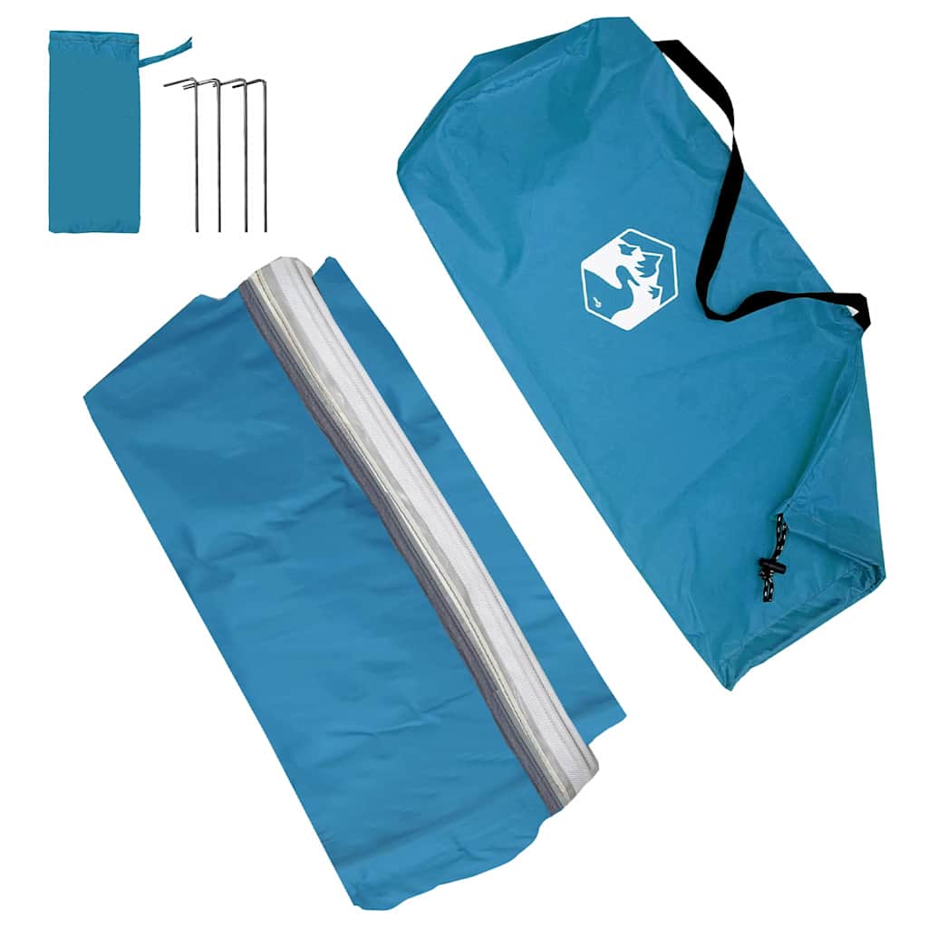 Wohnwagenmarkise Personen 240 x 460 cm Wasserdicht Blau Taft