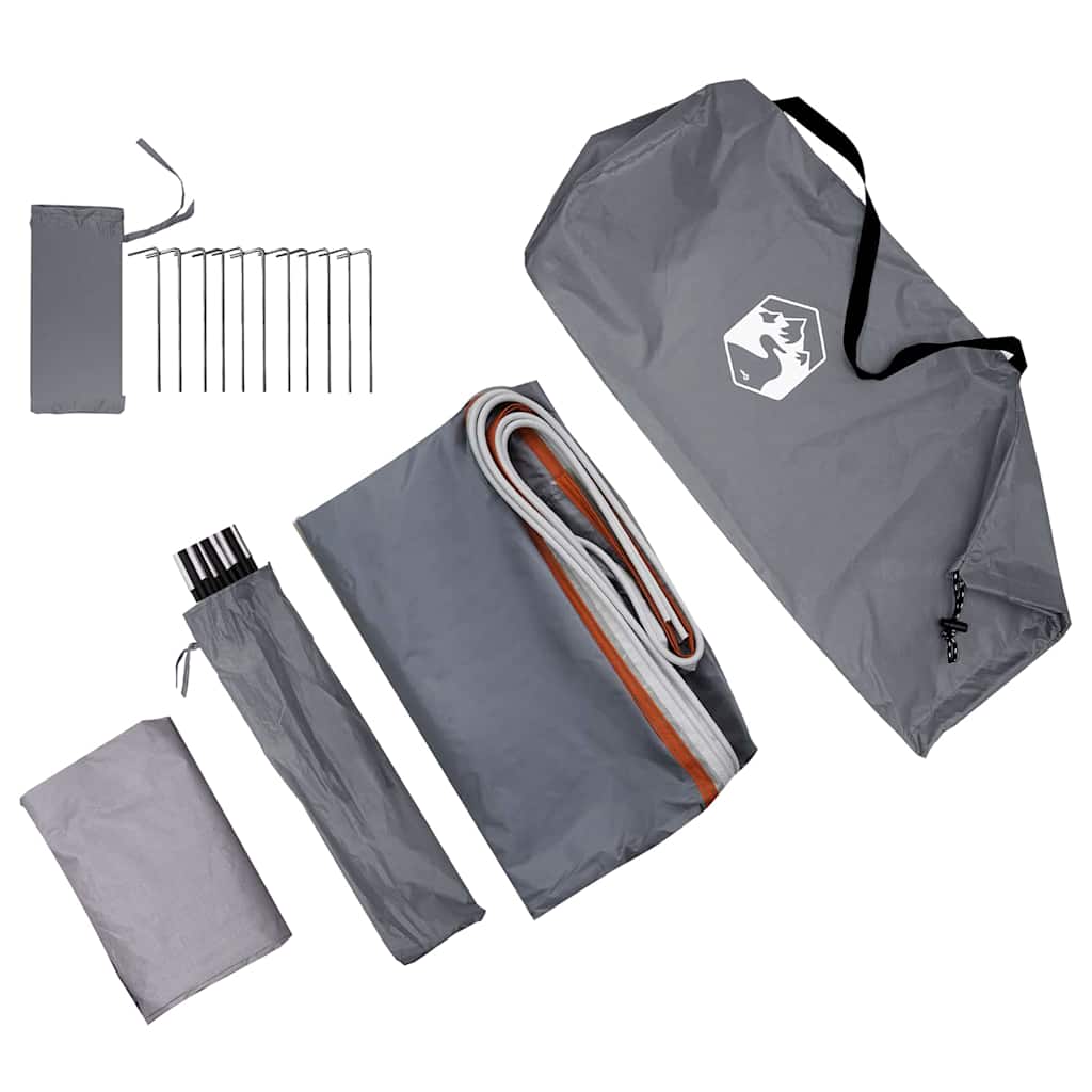 Heckklappenzelt Personen 194 x 180 x 210 cm Grau und Orange
