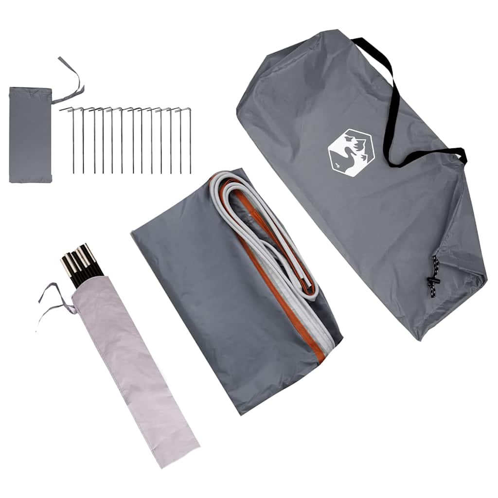 Heckklappenzelt Personen 285 x 255 x 245 cm Grau und Orange