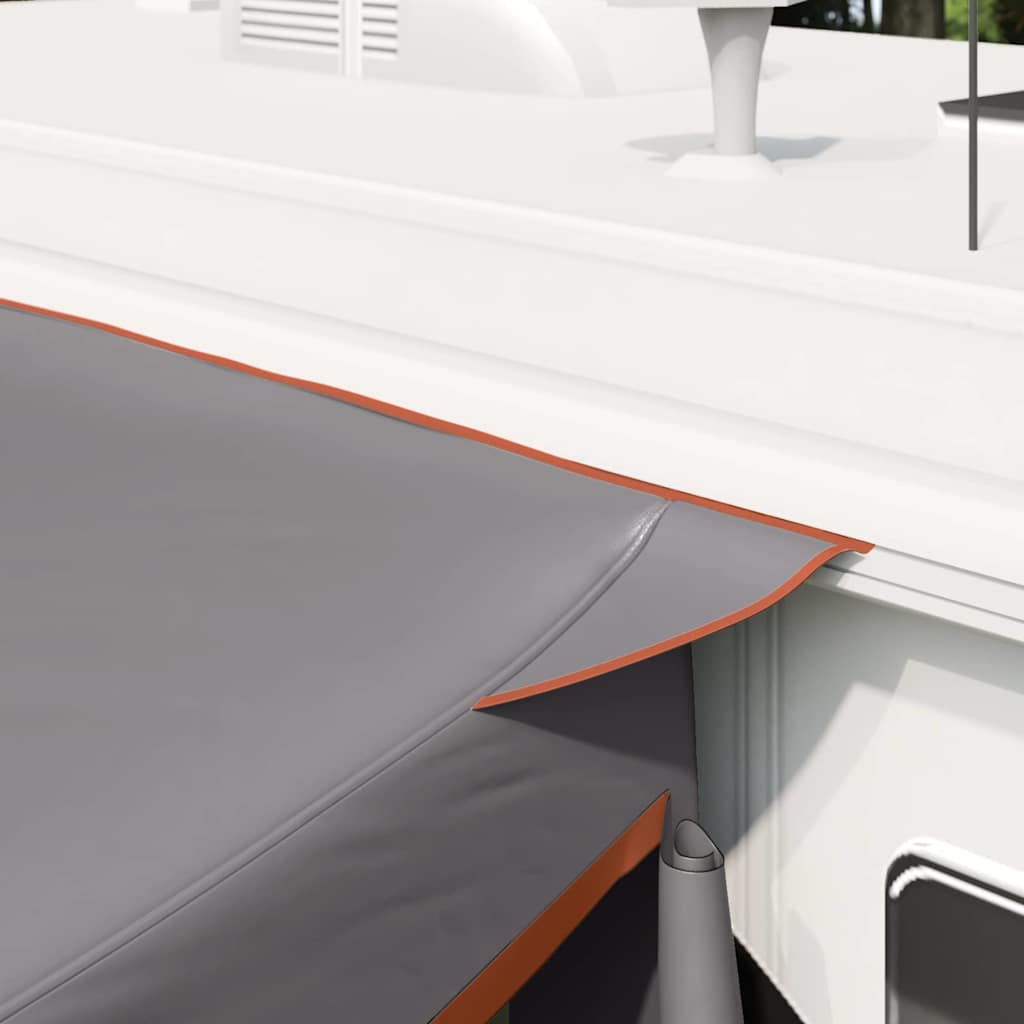 Heckklappenzelt Personen 285 x 255 x 245 cm Grau und Orange
