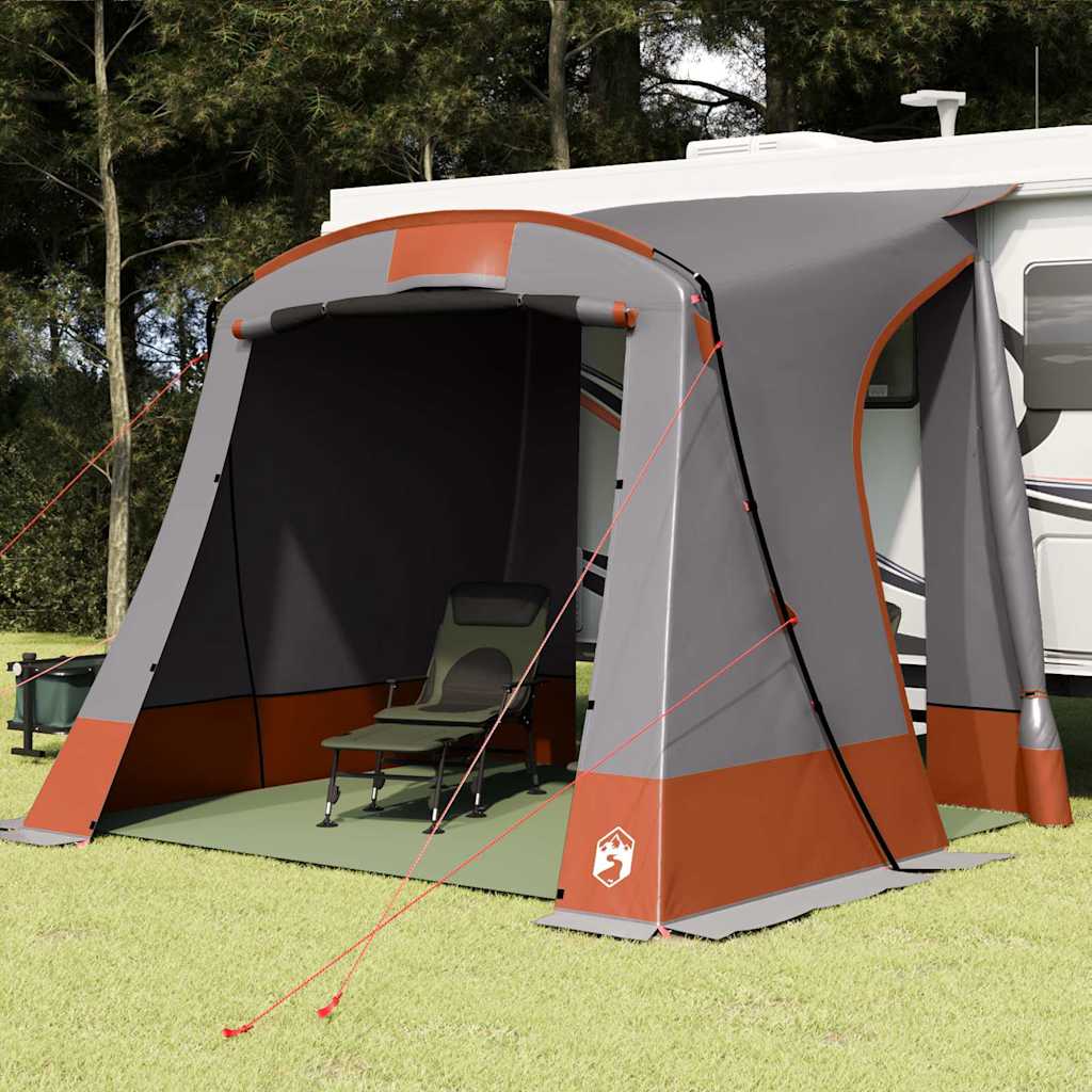 Heckklappenzelt Personen 285 x 255 x 245 cm Grau und Orange