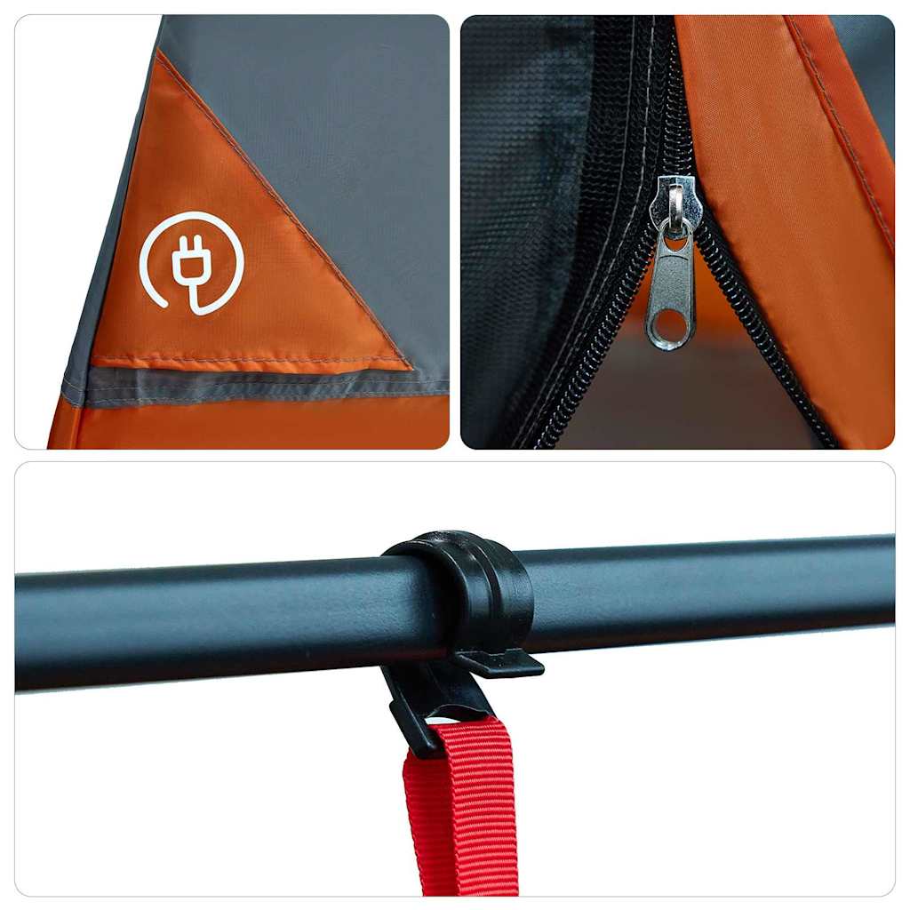 Innenzelt mit Dach Grau und Orange 280 x 220 x 176 cm Taft