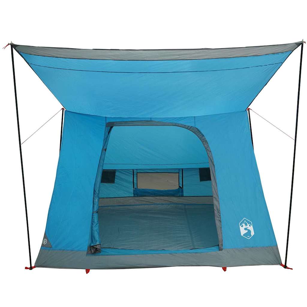 Campingzelt 4 Personen Blau Taft Wasserdicht