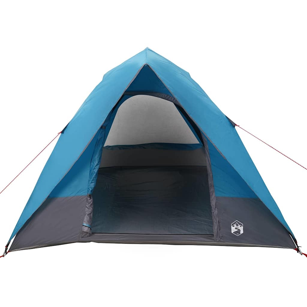 Campingzelt 4 Personen Blau Taft Wasserdicht