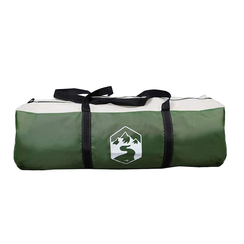Zelt mit Dach Grün und Schwarz 383 x 338 x 217 cm Polyester
