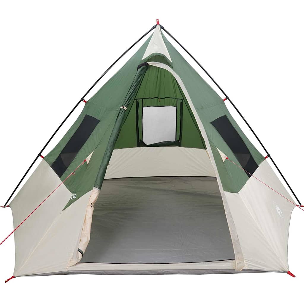 Zelt mit Dach Grün und Schwarz 383 x 338 x 217 cm Polyester